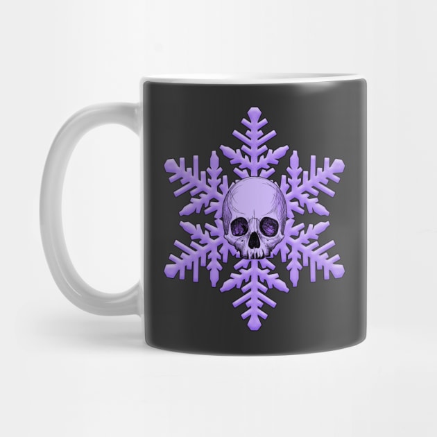 Goth Skull Snowflake Christmas by Nessanya